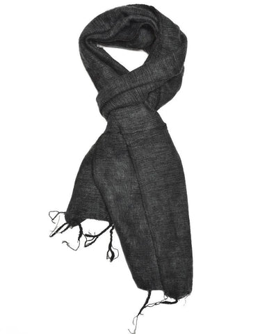 Brushed Woven Scarf | Charcoal