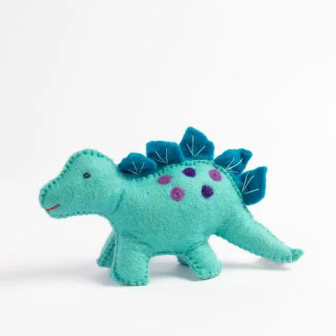 Felted Wool Baby Dinosaur | Blue