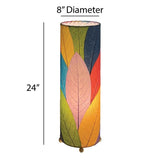 Cocoa Leaf Cylinder Table Lamp | 24 Inch | Multi