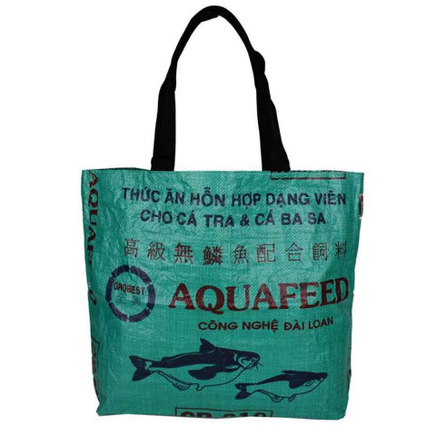 Recycled Feed Bag Tote | Green