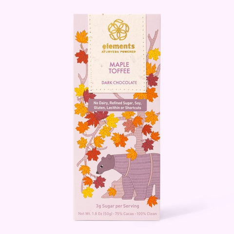 Elements Maple Toffee 70% Dark Chocolate Bar