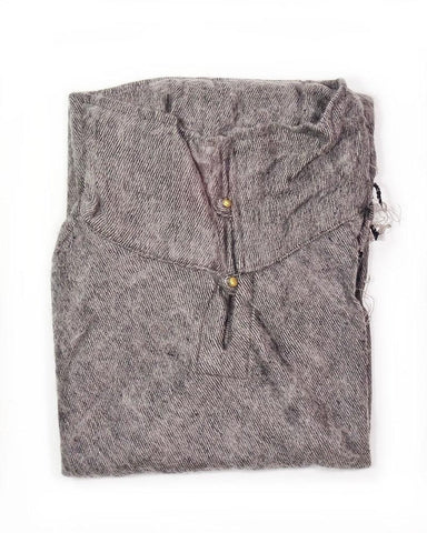 Brushed Woven Poncho | Smoke