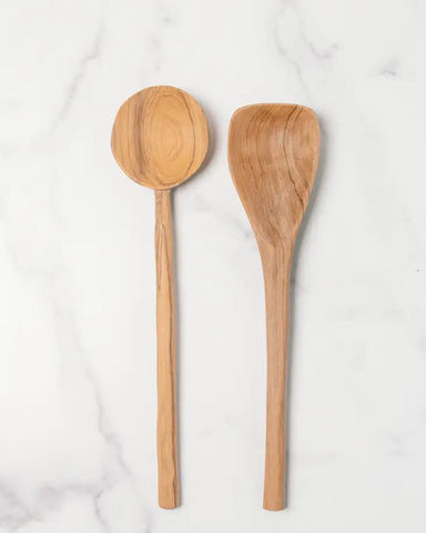 Olive Wood Cooking Spoon Set