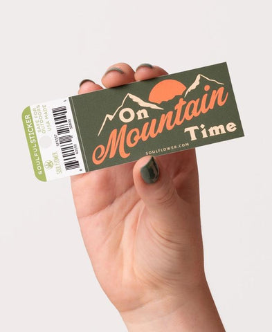 Vinyl Sticker | On Mountain TIme