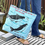 Recycled Feed Bag Tote | Lite Blue