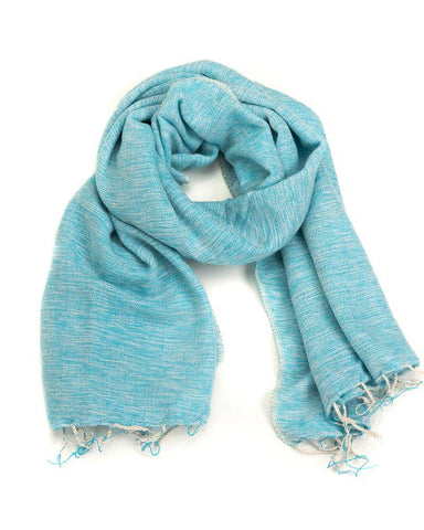 Brushed Woven Shawl | Sky