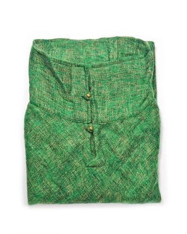 Brushed Woven Poncho | Lime