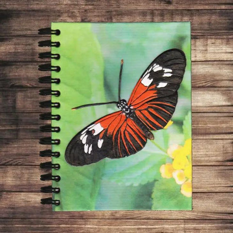 Eco-Friendly Notebook | Large | Butterfly Black and Red