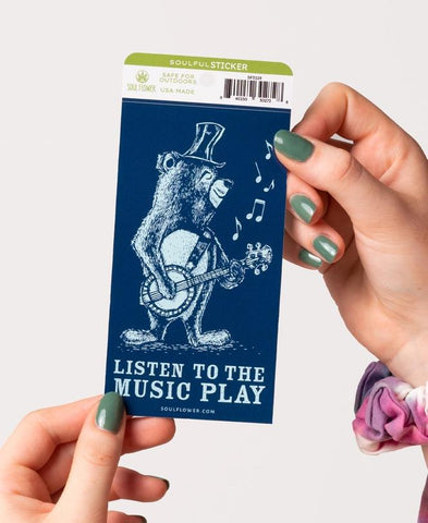 Vinyl Sticker | Listen to the Music Play