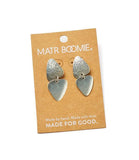 Iyla Geometric Textured Silver Dangle Earrings