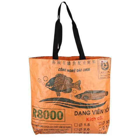 Recycled Feed Bag Tote | Orange