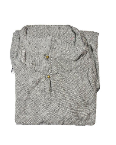 Brushed Woven Poncho | Silver
