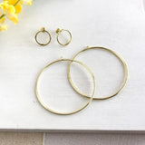 Double Hoop Post Earrings | Gold
