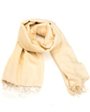 Brushed Woven Shawl | Cream