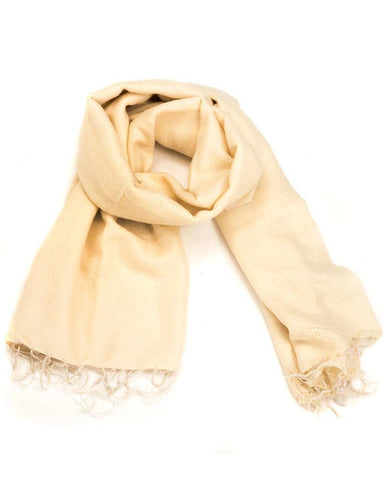Brushed Woven Shawl | Cream
