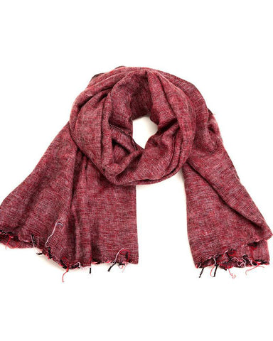 Brushed Woven Shawl | Pomegranate