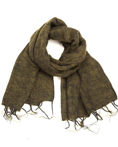 Brushed Woven Shawl | Olive