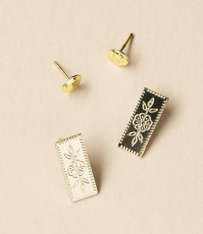 Haveli Etched Earring Set | Set of 2