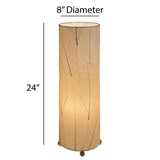 Cocoa Leaf Cylinder Table Lamp | 24 Inch | Natural