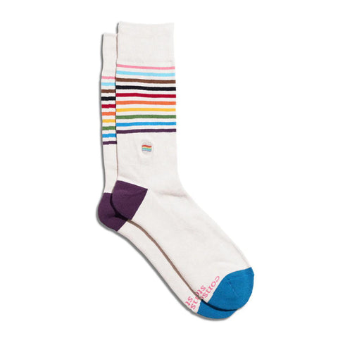 Socks That Save LGBTQ Lives | Beige Pride Flag