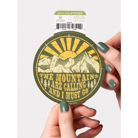 Vinyl Sticker | The Mountains are Calling