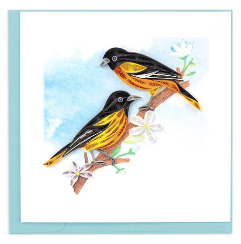 Baltimore Oriole Quilling Card
