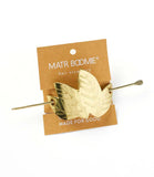 Sayuri Leaf Hair Pin w/Stick | Gold