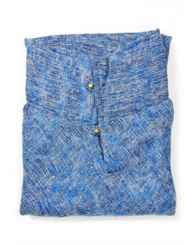 Brushed Woven Poncho | Aqua