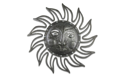 Haitian Metal Art | Studded Sun Face