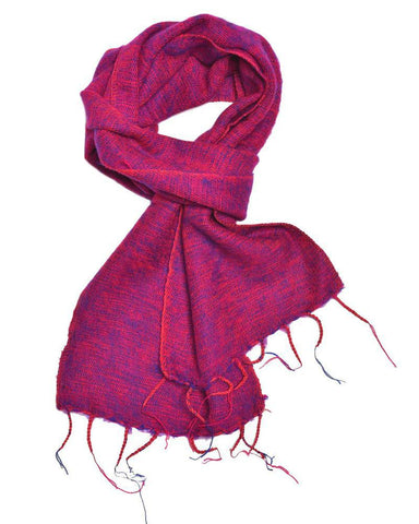 Brushed Woven Scarf | Berry