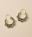 Nisha Lotus Hoop Earrings