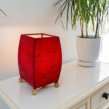 Mini Square Table Lamp | Red