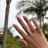 Elongated Dome Ring | Gold