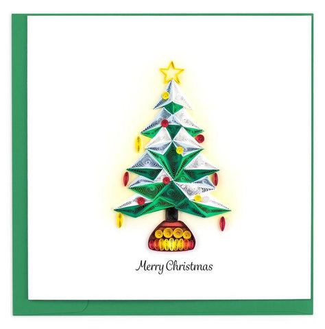 Polygonal Christmas Tree Quilling Card