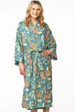 Long Kimono Robe | Turquoise