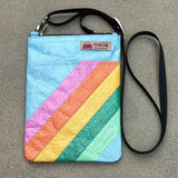 Recycled Feed Bag Mini Rainbow Crossbody | Blue
