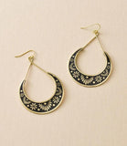Nisha Crescent Moon Hoop Earrings