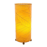 Cocoa Leaf Cylinder Table Lamp | 17 Inch | Orange