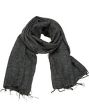 Brushed Woven Shawl | Charcoal