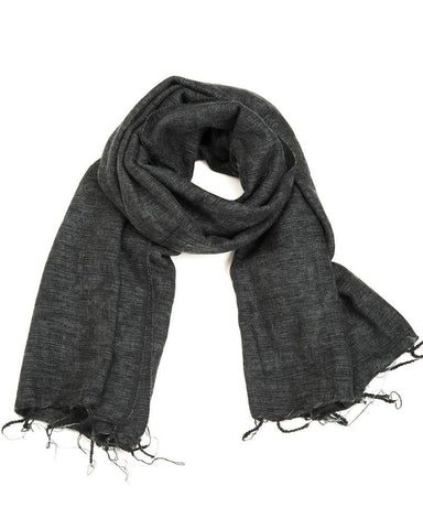 Brushed Woven Shawl | Charcoal