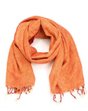 Brushed Woven Shawl | Tangerine
