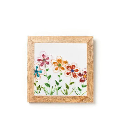 Bimala Wood Quilling Card Frame | Natural | 6 X 6