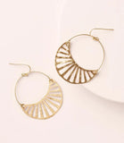 Rajani Gold Hoop Crescent Disc Earrings