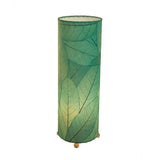 Cocoa Leaf Cylinder Table Lamp | 24 Inch | Sea Blue