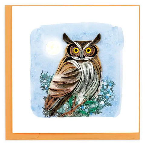 Great Horned Owl Quilling Card