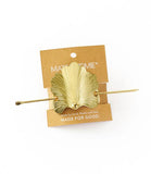 Sayuri Gingko Leaf Hair Pin w/Stick | Gold