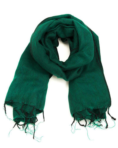 Brushed Woven Shawl | Emerald