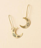 Ruchi Crescent Moon Gold Dangle Earrings
