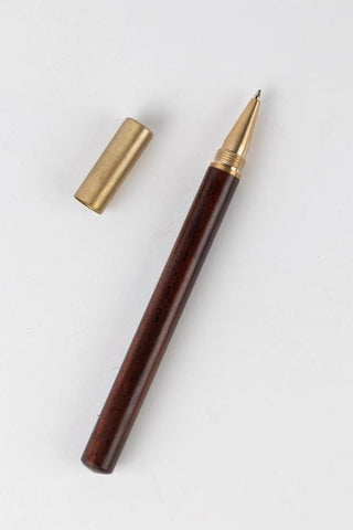 Refillable Ink Pen | Rosewood & Brass