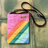 Recycled Feed Bag Mini Rainbow Crossbody | Pink